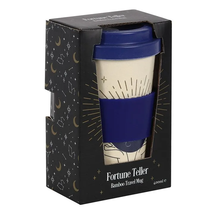 "Fortune Teller" Blue And Ivory Reusable Travel Mug