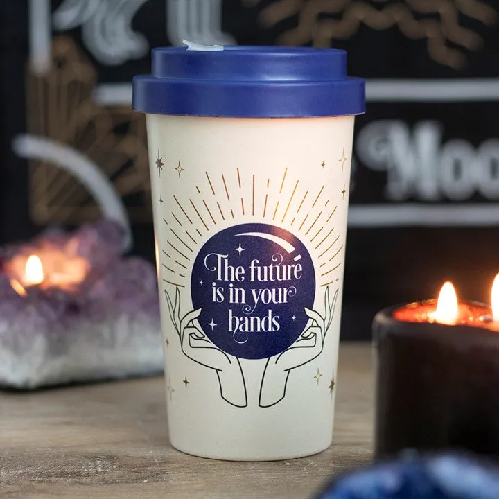 "Fortune Teller" Blue And Ivory Reusable Travel Mug