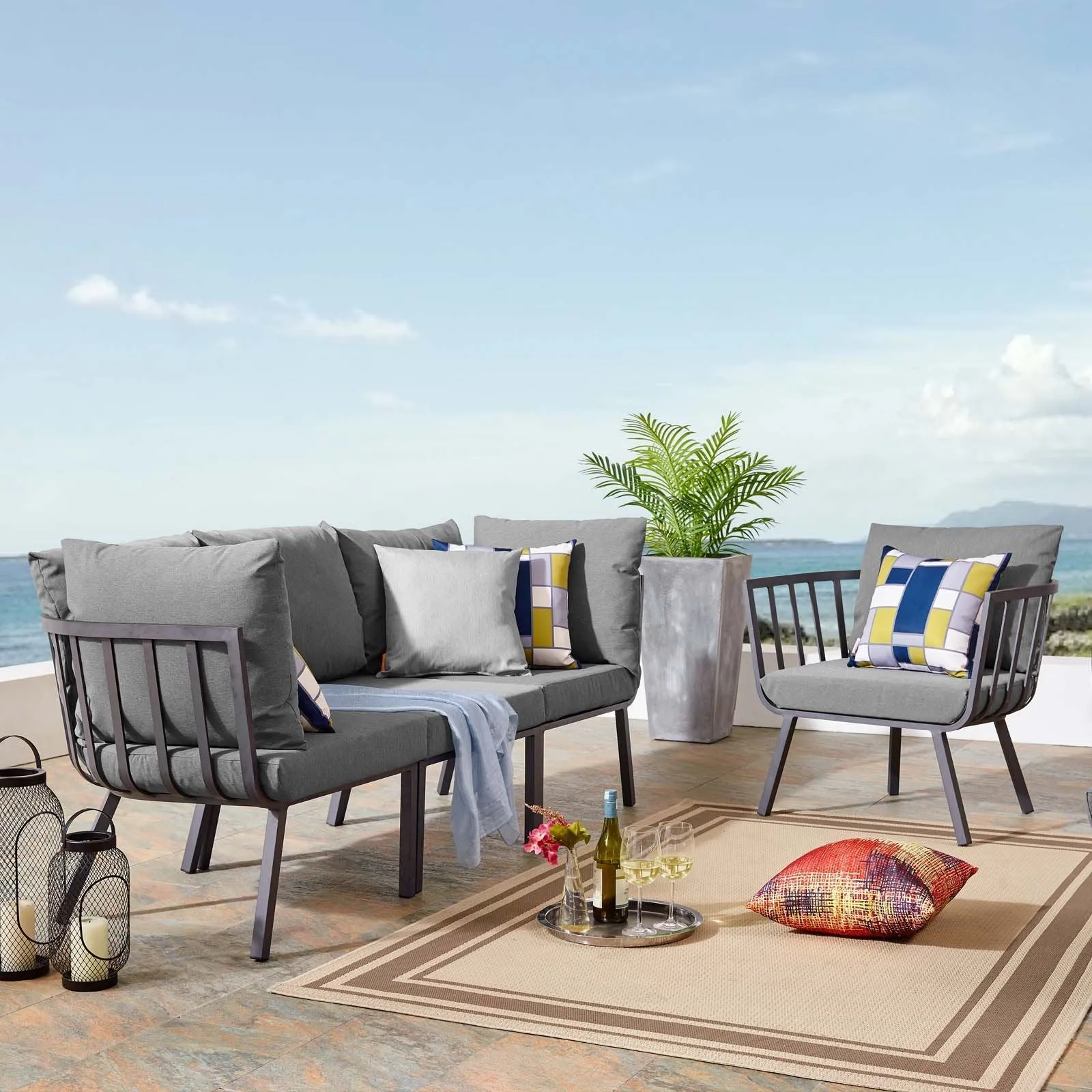 Riverside Outdoor Patio Aluminum Set