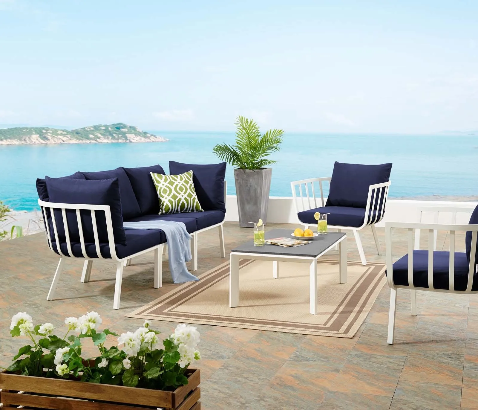 Riverside Outdoor Patio Aluminum Set