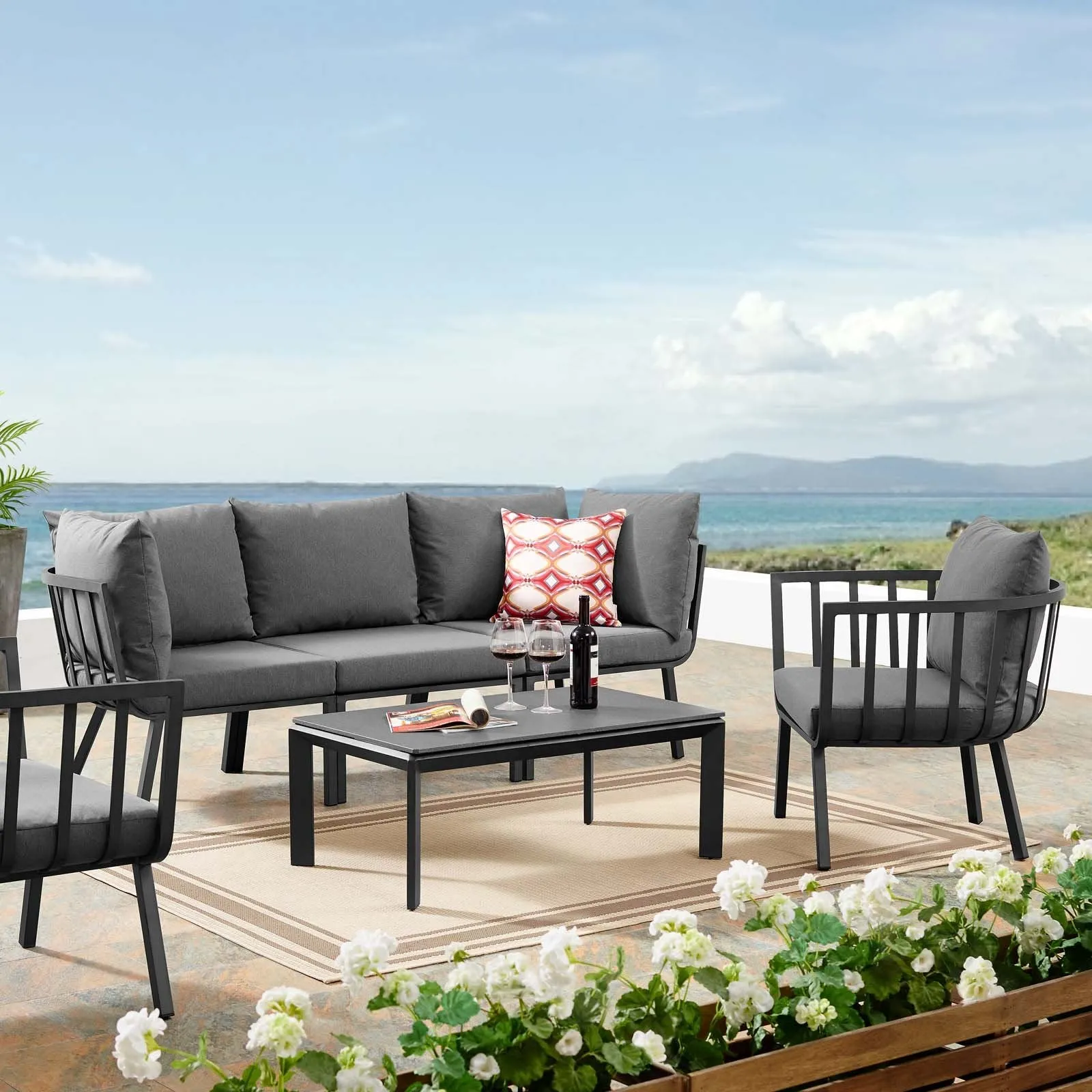 Riverside Outdoor Patio Aluminum Set