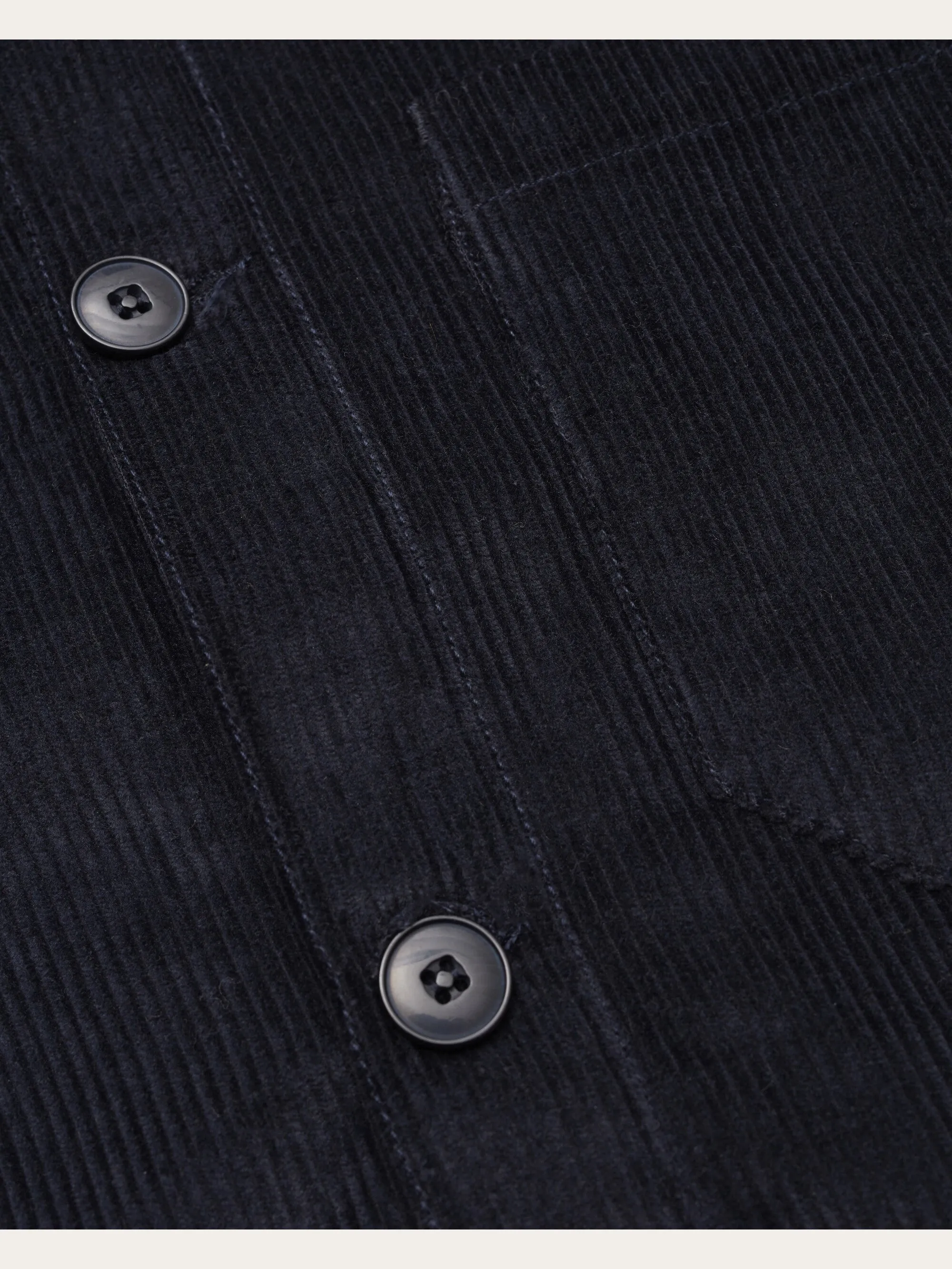 Stretched 8-wales corduroy overshirt - Total Eclipse
