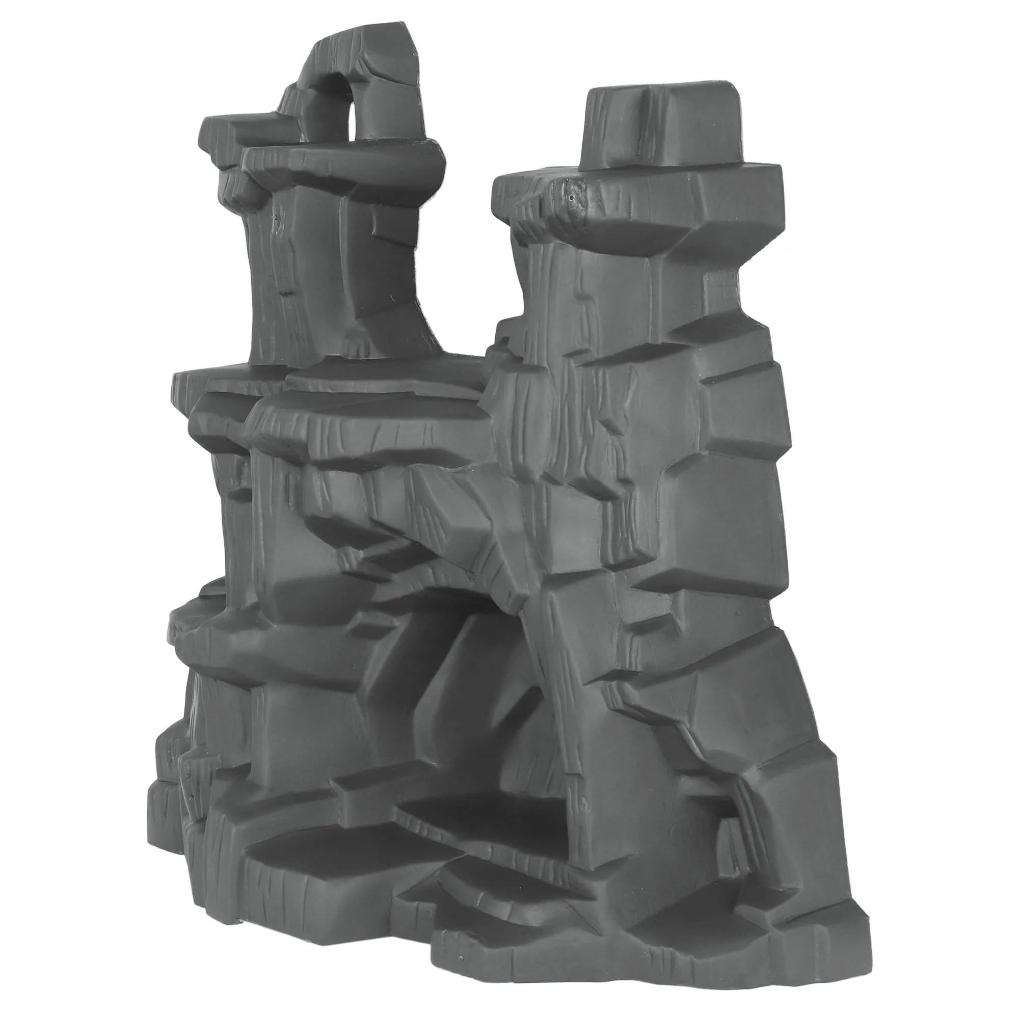 TimMee Battle Mountain Scenery - Dark Gray Figure Display & Play Terrain US Made