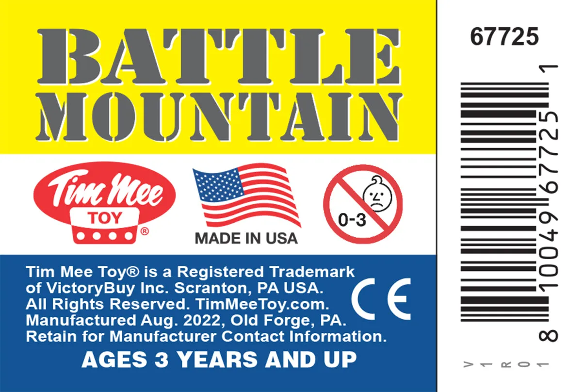 TimMee Battle Mountain Scenery - Dark Gray Figure Display & Play Terrain US Made