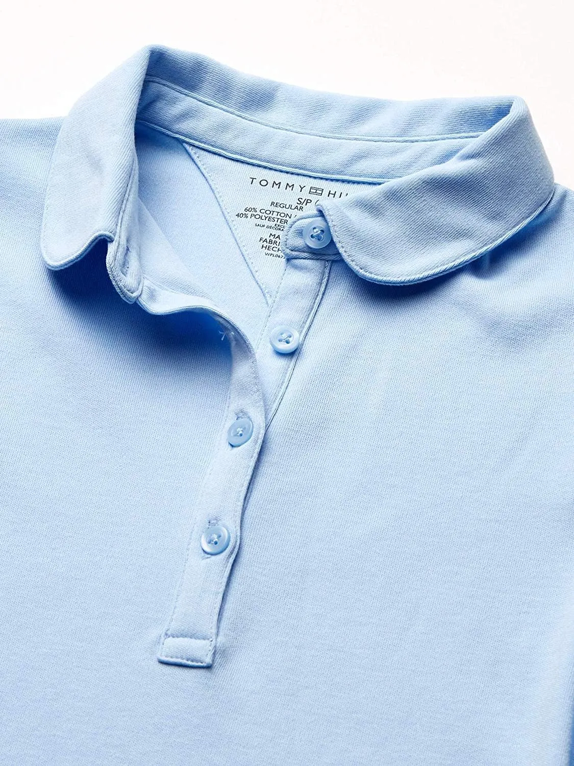 Tommy Hilfiger Boy's Short Sleeve Interlock Peter Pan Collar Girls Polo Shirt