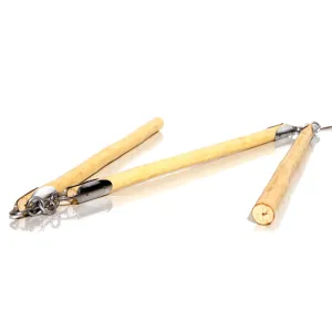 White Waxwood 3-Section Staff