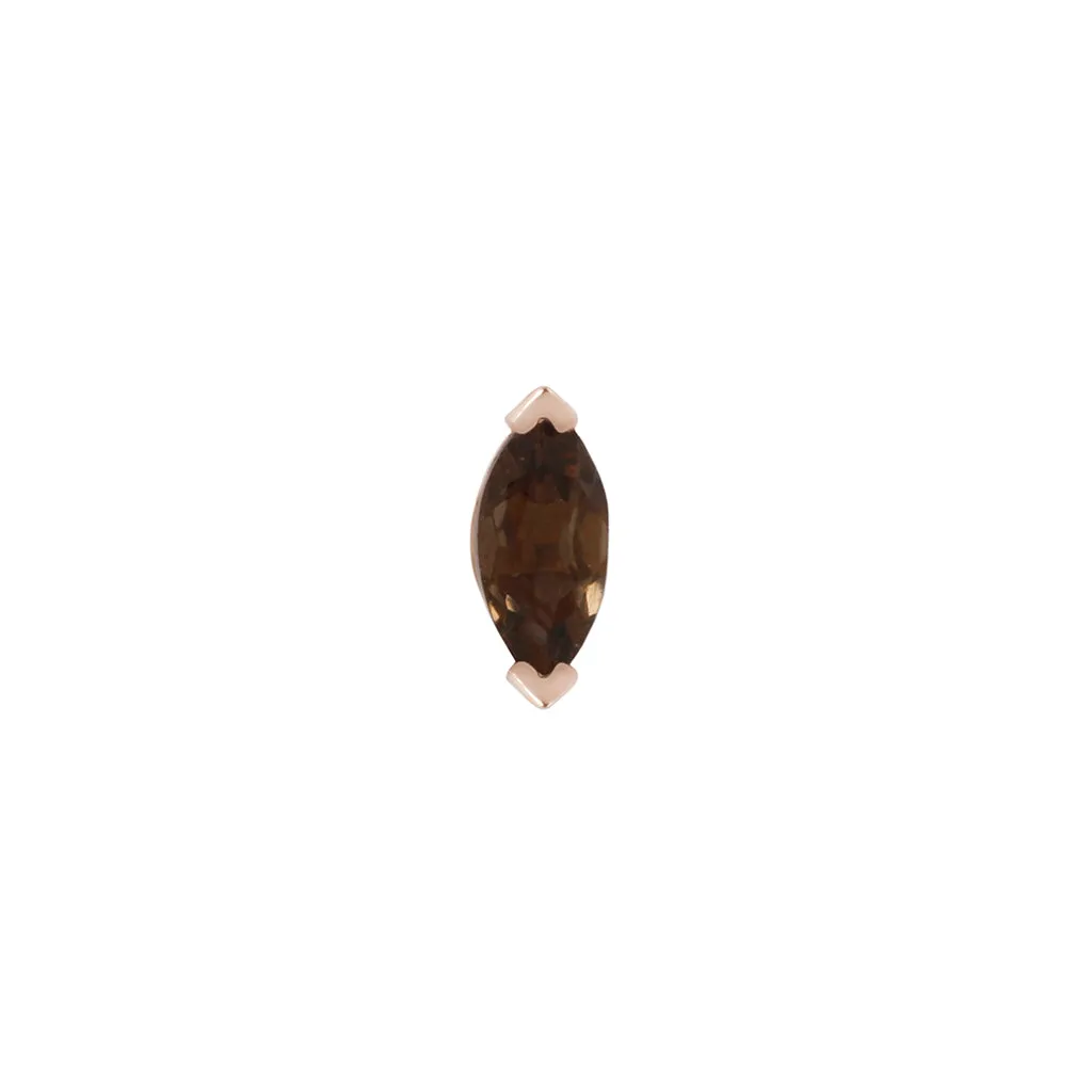 Zuri - Smoky Quartz - Threadless End