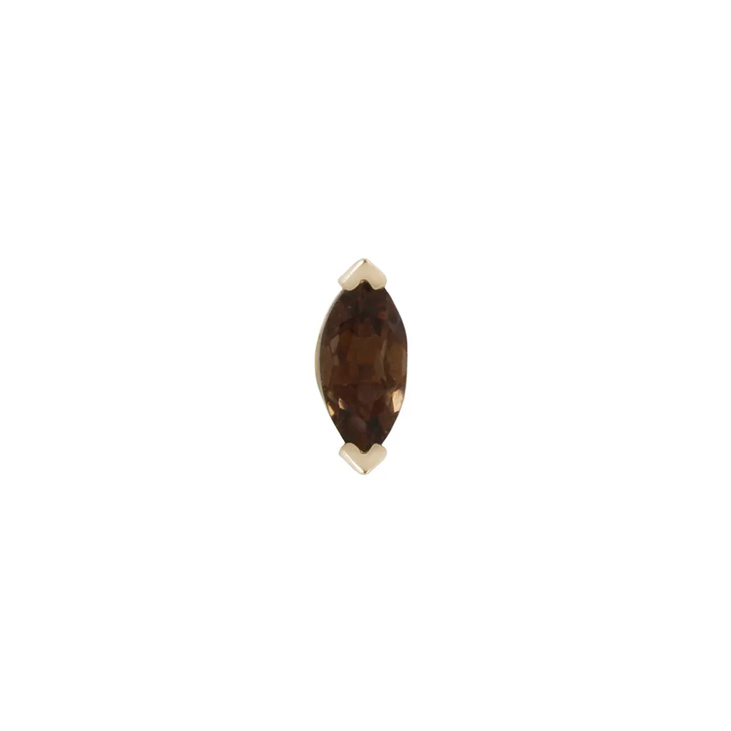 Zuri - Smoky Quartz - Threadless End